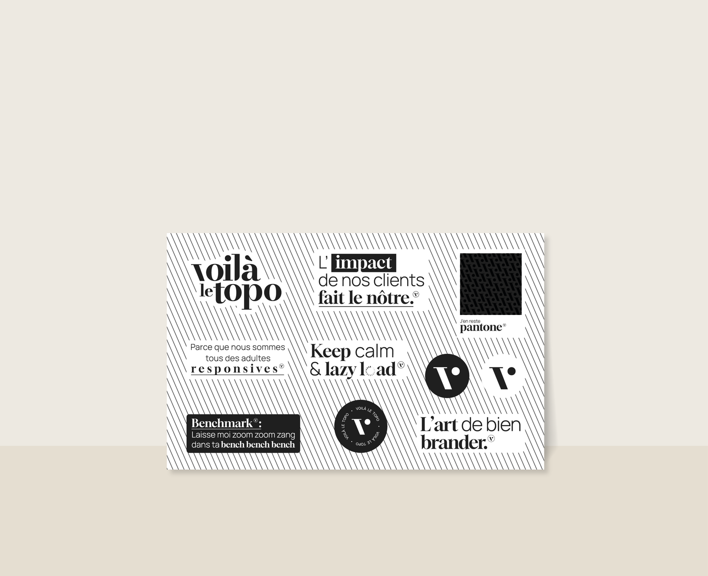 Planche de 10 stickers Voilà le Topo